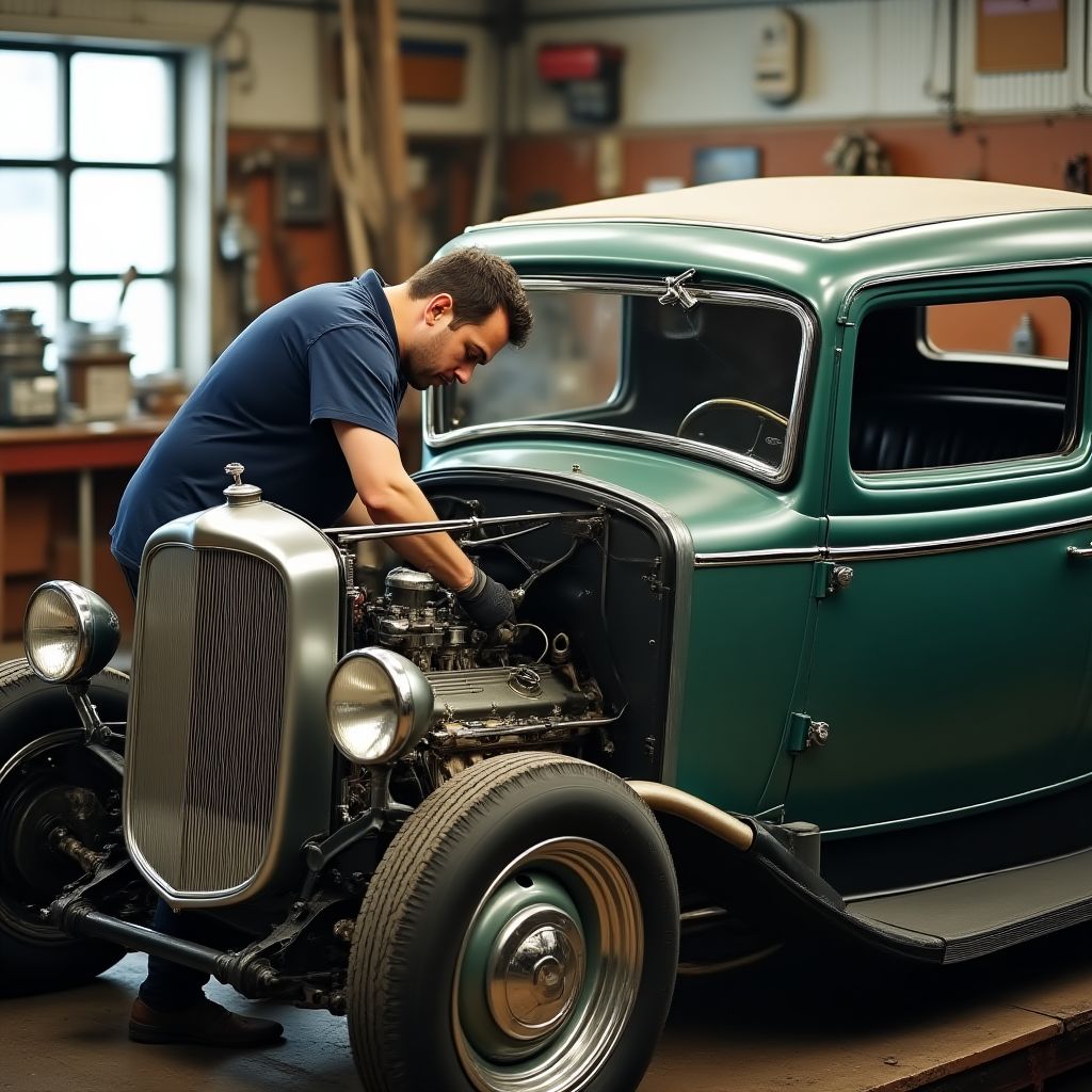 Restauración de automóvil clásico